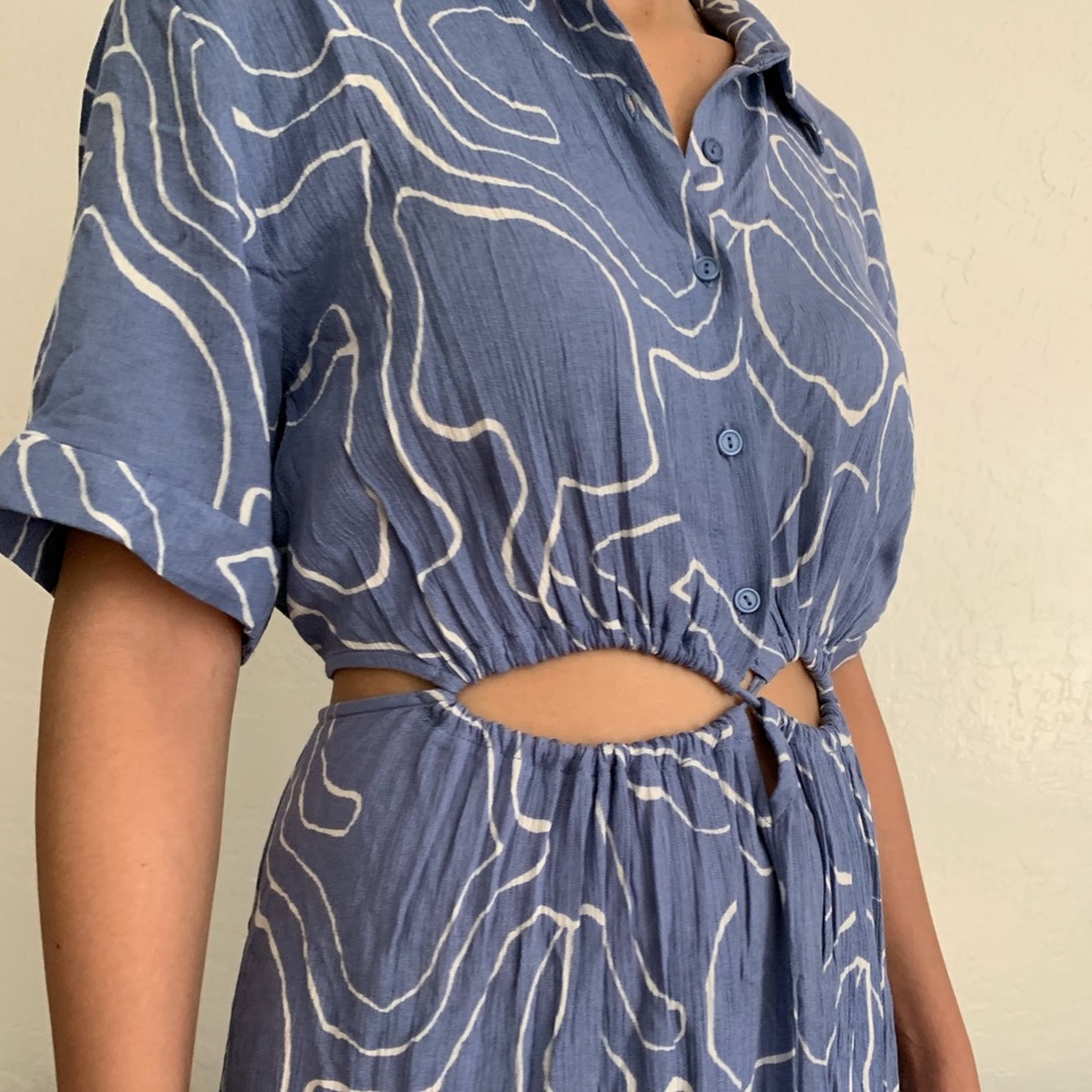 Lush Cut-Out Shirtdress - Size S